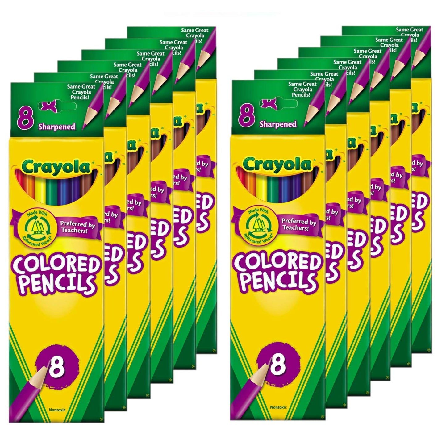 Crayola 8 Nontoxic Colored Pencils 8 pk (Pack of 12)