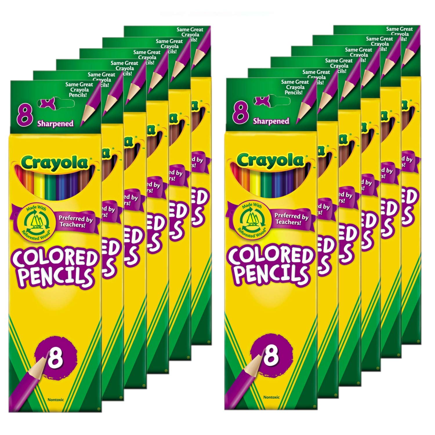 Crayola 8 Nontoxic Colored Pencils 8 pk (Pack of 12)