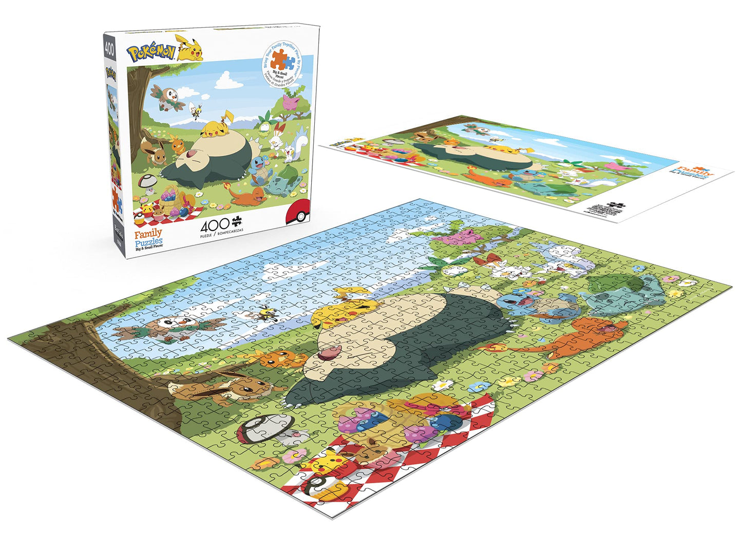 Buffalo Games Pokemon Picnic 400 Piece Jigsaw Puzzle - Large Multicolor Paper Puzzle for Family Game Nights, Model 22001