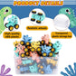 18 Pcs Mini Dinosaur Pull Back Cars For Kids Racing Vehicles Toys With Storage Box Bulk Children Dino Cars Party Favors Supplies
