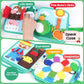Cobelae Montessori Felt Quiet Book for Toddlers 1-3, Small, Green/Blue/Pink, Busy Board Toy, Sensory Learning Activities