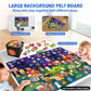 200Pcs Felt Story Board Set with Storage Bag Preschool Teaching Wall Flannel Busy Board Bonfire Party Themed Early Learning Inte