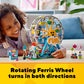 Lego Creator 3In1 Ferris Wheel 31119 Building Kit With Rebuildable Toy Bumper Cars, Boat Swing And 5 Minifigures; New 2021 (1,002 Pieces)
