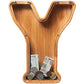 Sulevalt 12 Extra Large Wooden Letter Piggy Banks - Piggy Banks for Boys Girls Kids  Alphabet Money Banks with Initial Y - Coin Banknote Bank Birthday/Christmas for Kids