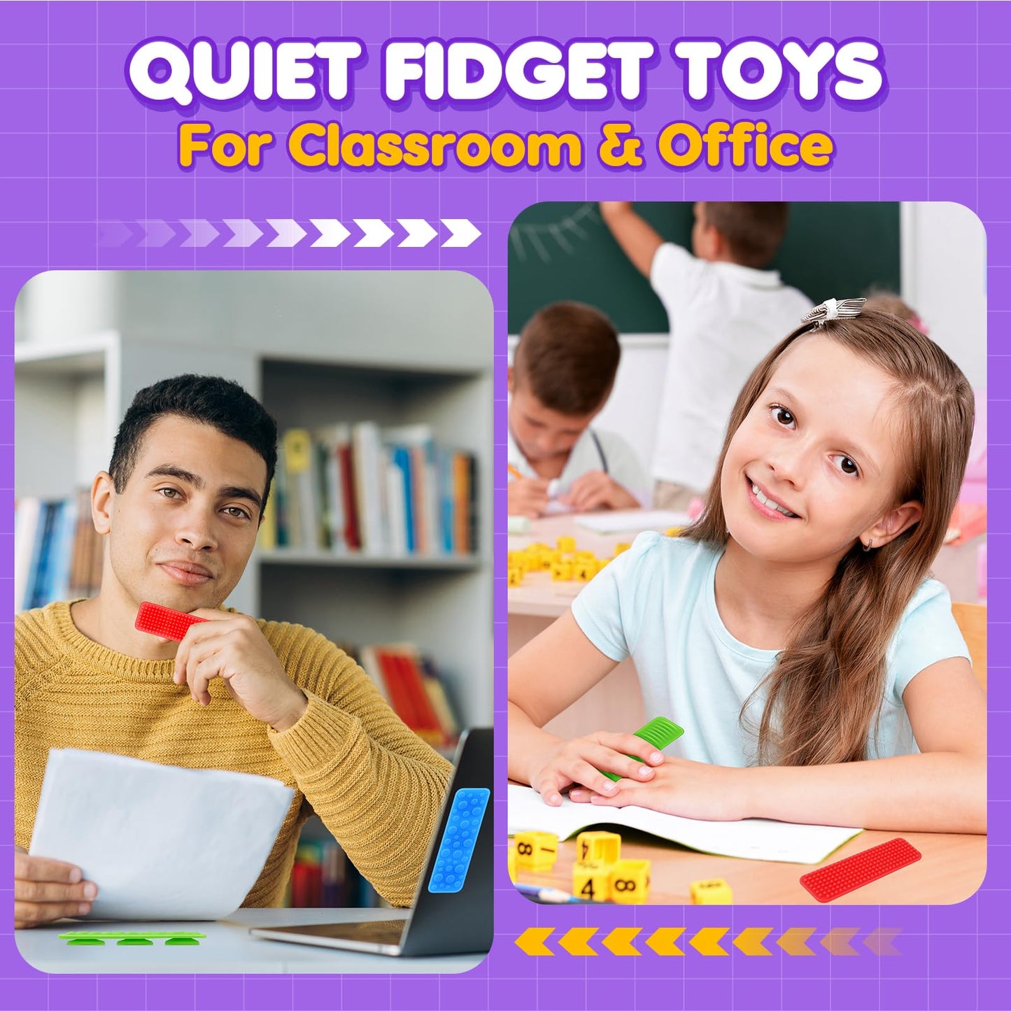 Sensory Fidget Toys Kids Adults: 8 Pack Textured Suction Toys For Autism Kids Calming - Sensory Stickers For Anxiety Relief Item
