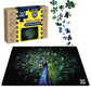 Webby Kid Beautiful Peacock Wooden Jigsaw Puzzle, 252 Pieces