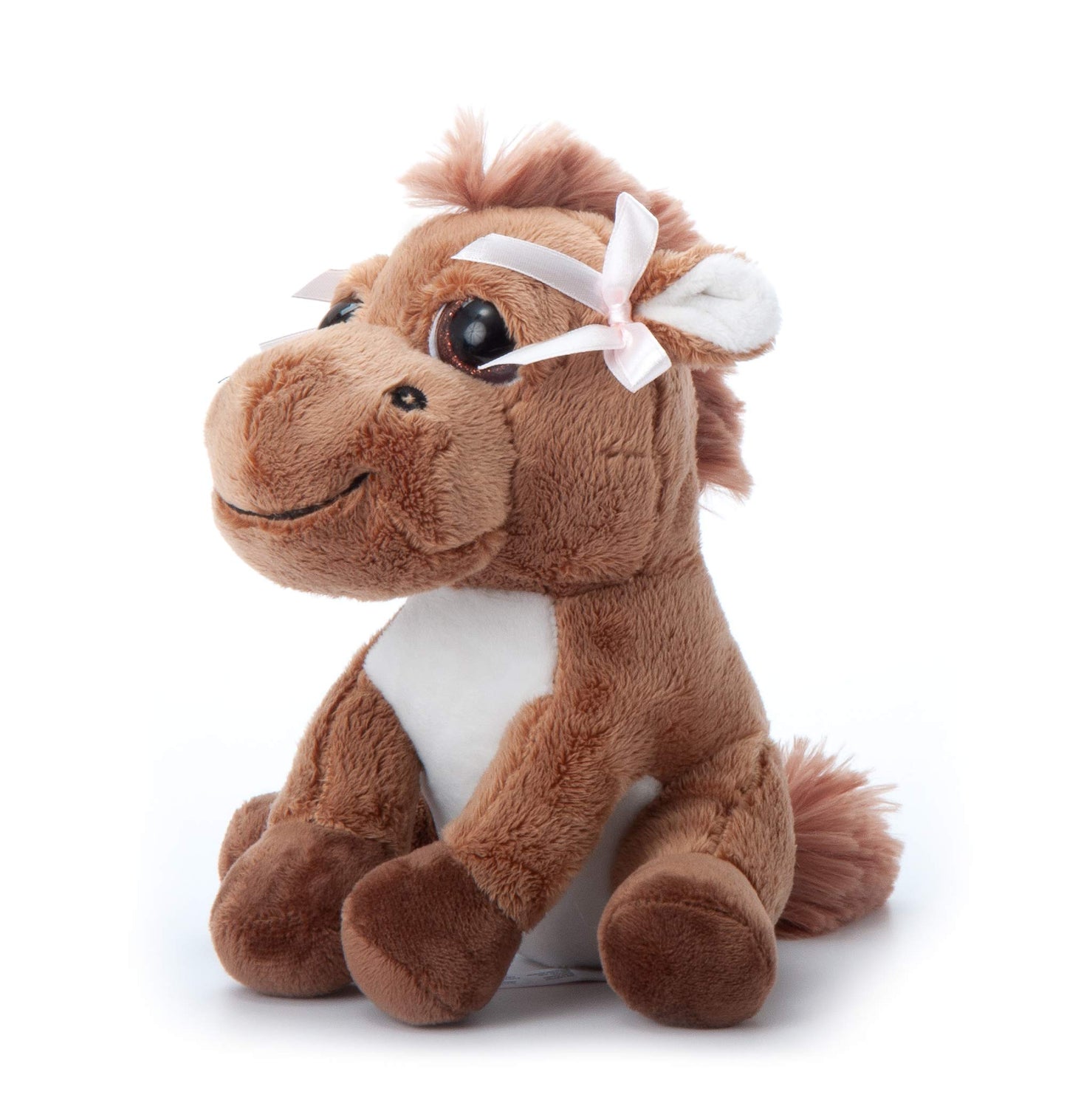 The Petting Zoo Horse Stuffed Animal, Gifts For Kids, Bright Eye Animals, Horse Plush Toy 7 Inches