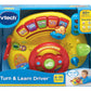 VTech Turn and Learn Driver Toy, Yellow, Plastic, 8.86 x 10.79 x 4.33 Inches, Model 80-166600