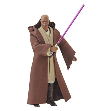 STAR WARS The Black Series 6" Mace Windu Figure - Black Plastic, Model E4088AS00