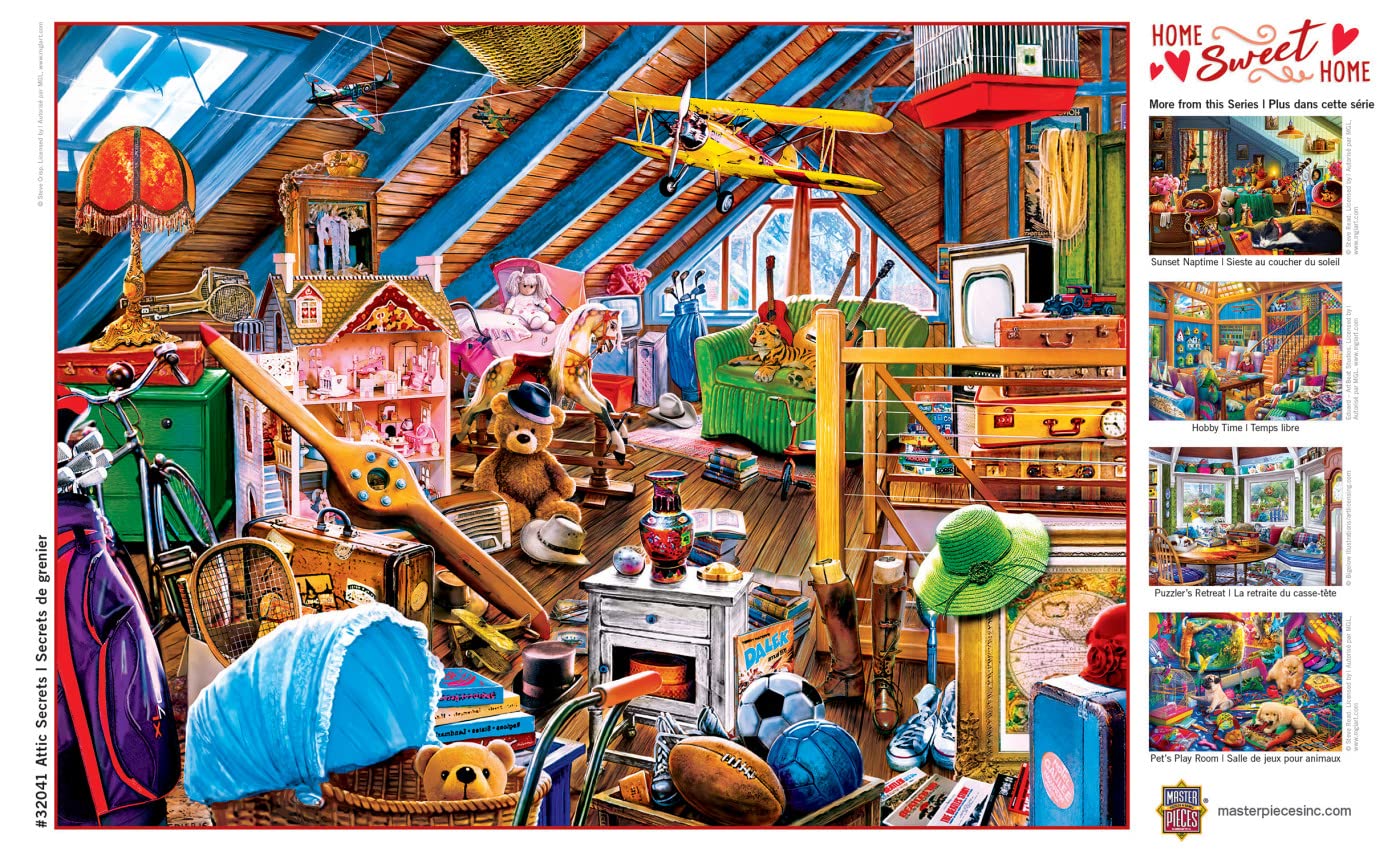 Masterpieces 550 Piece Jigsaw Puzzle For Adults And Family - Attic Secrets - 18'X24'