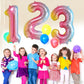 Smlpuame 40 Inch Number Balloons 0-9 Rainbow Gradient Large Number 10 Balloons, Digital Balloons For Birthday Party Celebration