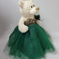 Kinnex Collections Since 1997 20'' Teddy Bear With Elegant Dress (Centerpiece) ~ B16631N-33 (Emerald Green)