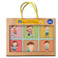 Mini Leaves 2Piece Wooden Emotions Jigsaw Puzzle  Set Of 6 Wooden Puzzles  Educational Toys For 2YearOlds & Above  Safe & 