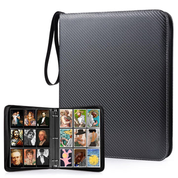 Wot I Trading Card Binder, 630 Pockets Sleeves With Zipper, Double Sided Pockets Card Holder Carry Case For Baseball Card, Footb