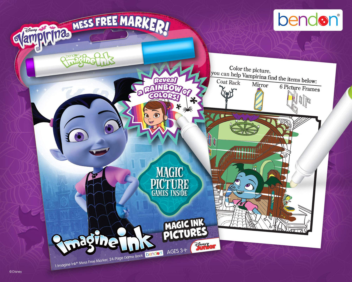 Disney Bendon Vampirina Imagine Ink Magic Ink Pictures - Model 43908, Paper, Color: Vampirina