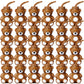 Maxdot 24 Pcs Bear Cups with Straw for Baby Shower Party 10 oz, Brown