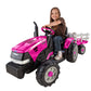 Peg Perego Case Ih Magnum Tractor And Trailer 12 Volt Ride On, Pink