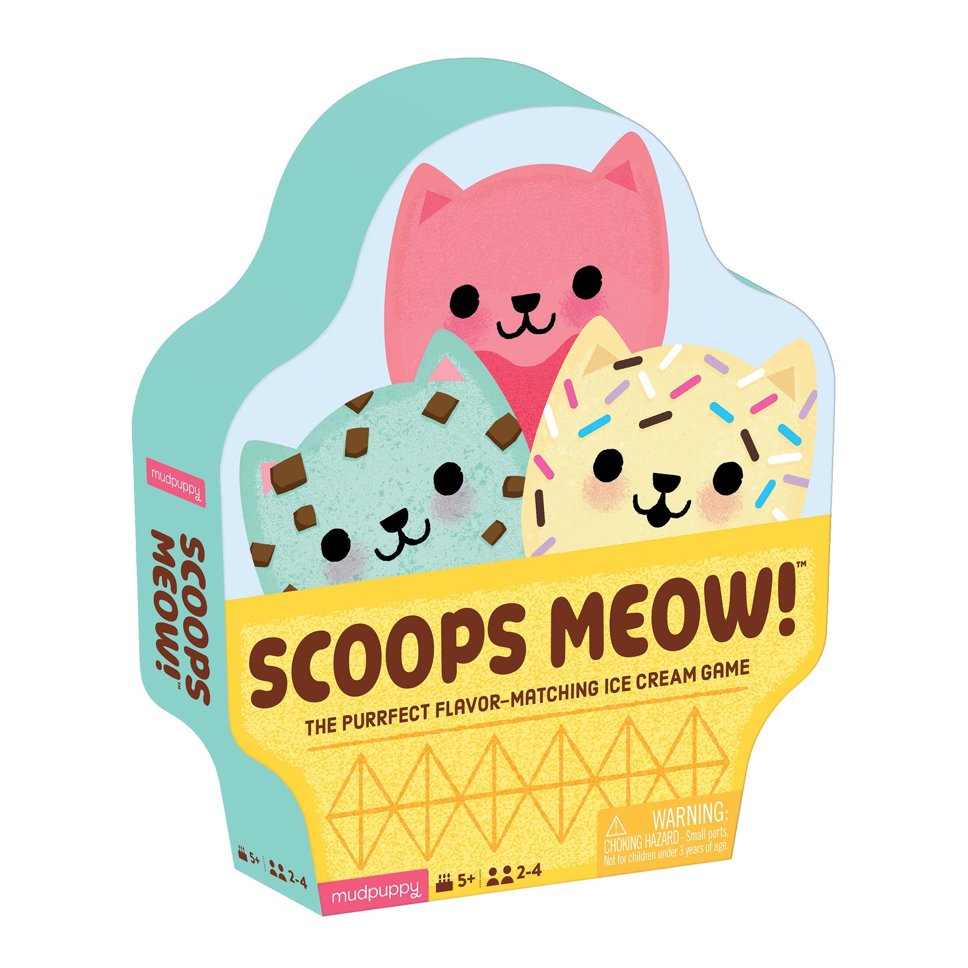 Mudpuppy Scoops Meow! Game from, Fast Paced Memory Matching Game, Easy to Play, Teaches Color Matching and Pattern Recognition, 
