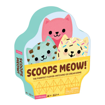 Mudpuppy Scoops Meow! Game from, Fast Paced Memory Matching Game, Easy to Play, Teaches Color Matching and Pattern Recognition, 