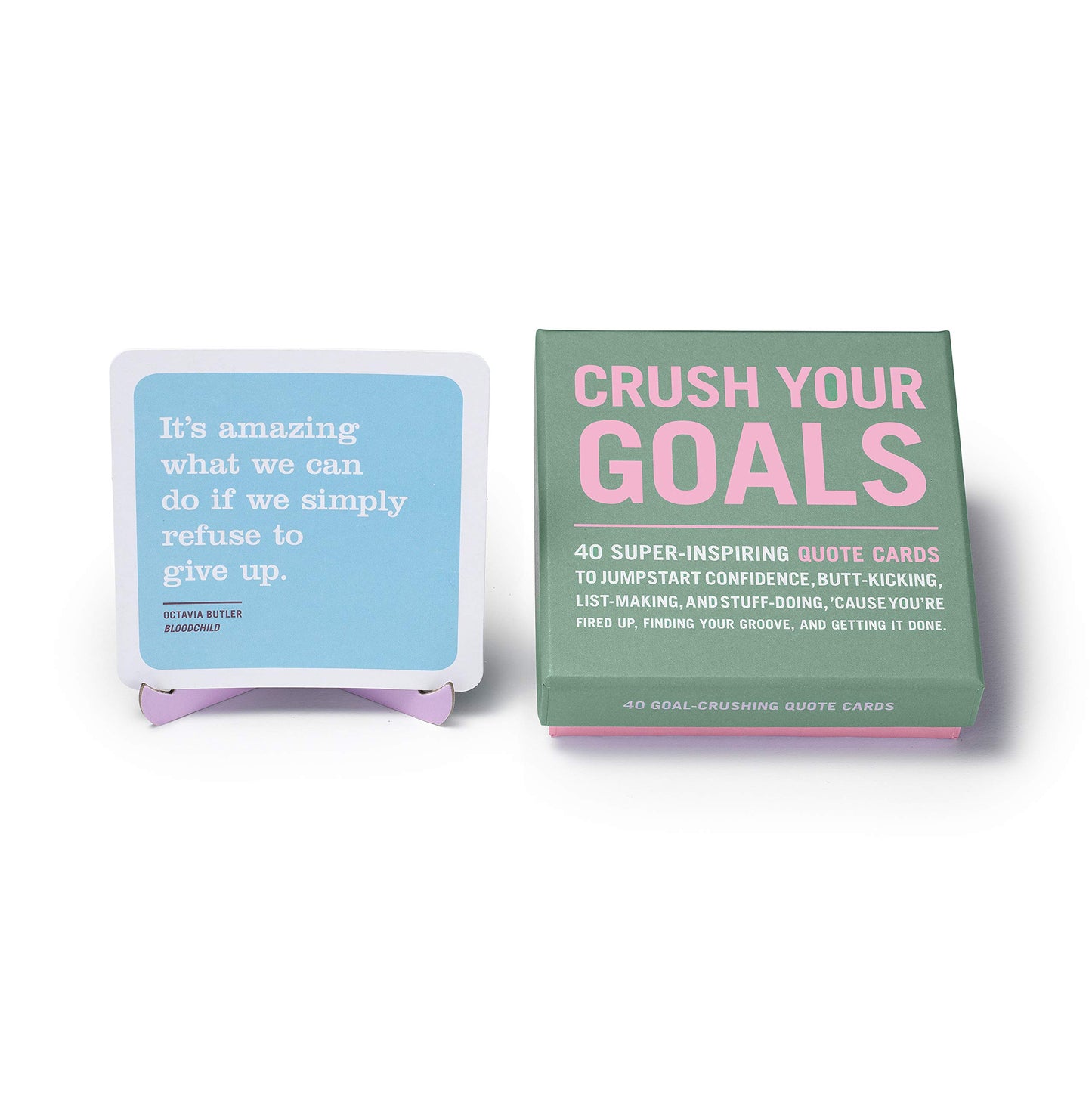 Knock Knock Crush Your Goals Inner-Truth Deck Inspiring Quote Cards Deck, 40 Affirmation Cards & Motivational Gifts, 4.25 X 4.25-Inches