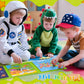 Magnetic Puzzles for Toddlers 3-5, 3 Pack Travel Puzzles for Kids Ages 3-6 with 60 Magnetic Pieces, Dinosaur, Solar System & Map