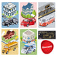 KIDAMI Die-cast Metal Toy Cars Set of 5, 1:64 Scale, Openable Doors, Pull Back, Official Car