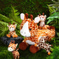 Honoson 5 Pcs Giraffe Stuffed Animals Set 18'' Large Mommy Giraffe Plush With 4 Cute Baby Giraffes Zippered Tummy Soft Giraffe G