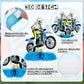 9 Piece Cross Country Motorcycle Honeycomb Centerpiece Table Decoration Racing Theme Children Boy Birthday Party Supplies Photo Booth Props (Bright Silhouette)