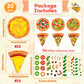 Qyeahkj 30 Pcs Pizza Craft Kits for Kids Make A Pizza Stickers Paper Card Make Your Own Pizza DIY Gifts Activity Hanging Decals
