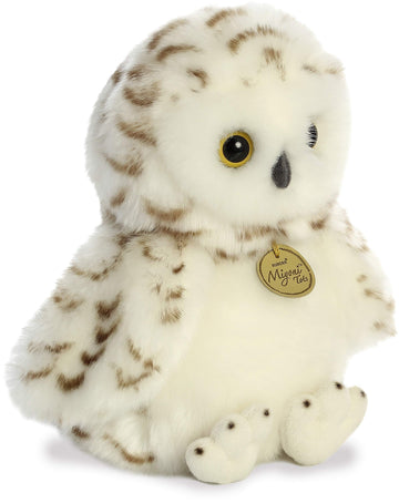 Aurora® Adorable Miyoni® Tots Snowy Owlet Stuffed Animal - Lifelike Detail - Cherished Companionship - White 10 Inches
