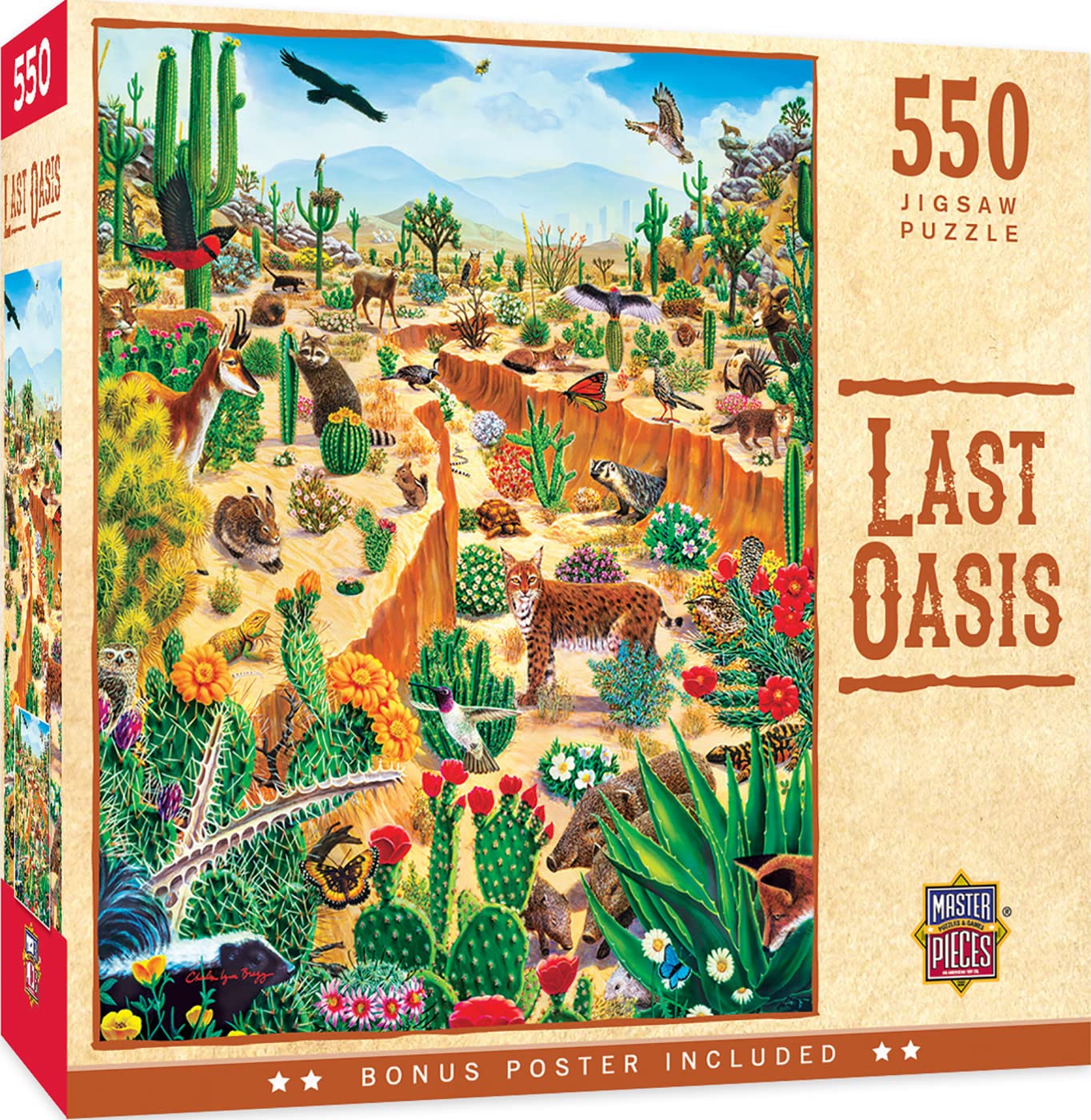 550 Piece Jigsaw Puzzle for mature-themed  Family  Or Youth - Last Oasis by MasterPieces - 18X24 - Family Owned American Puzzle Company