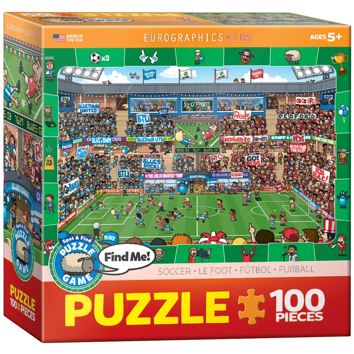 Eurographics Soccer Spot & Find 100 Piece Puzzle