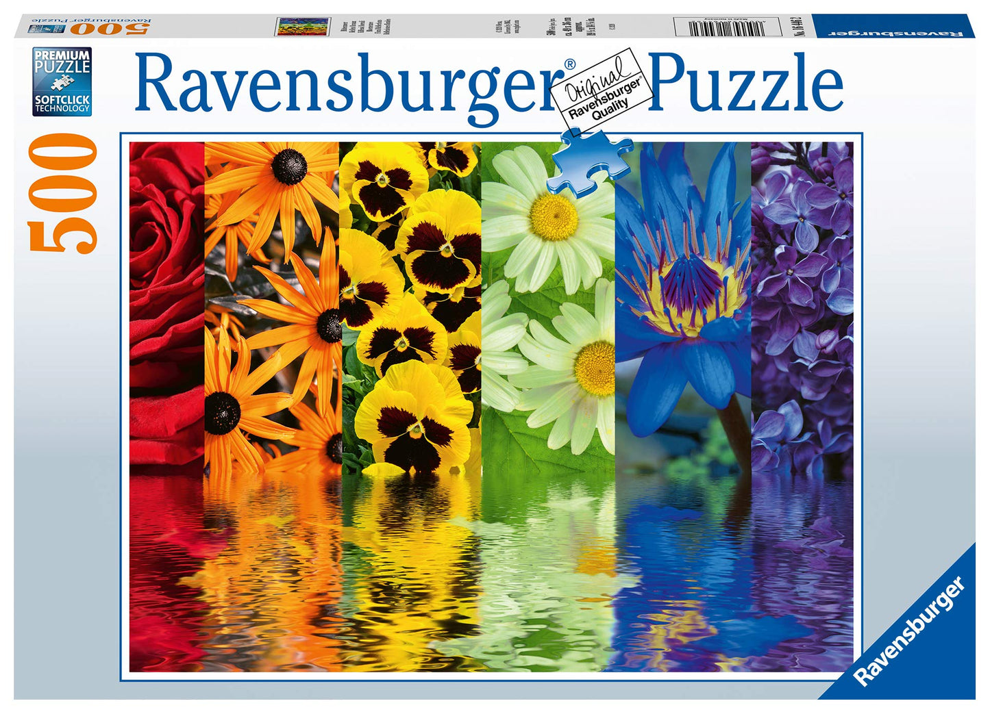 Ravensburger Floral Reflections 500-Piece Puzzle | enhanced Quality Material | Unique Piece Design | Anti-Glare Surface | Great Gift for Puzzlers