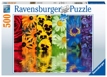 Ravensburger Floral Reflections 500-Piece Puzzle | enhanced Quality Material | Unique Piece Design | Anti-Glare Surface | Great Gift for Puzzlers