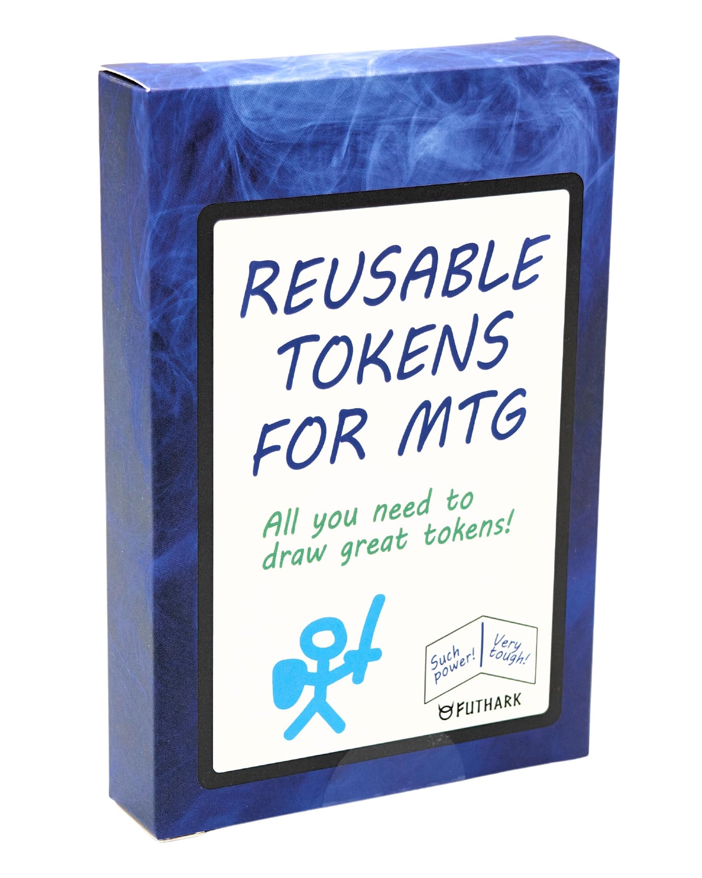 Futhark Dry Erase Mtg Tokens Cards Set - Reversible Reusable Double-Sided Universal Tokens Proxy Cards For Magic: The Gathering,