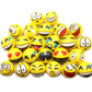 Fivoendar Set Of 12 - Fun Face Stress Balls Cute Hand Wrist Stress Reliefs Squeeze Balls For Kids And Adults At School Or Office Party Favors (Yellow Color Random Faces) (Latest)