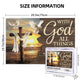 Christian Jigsaw Puzzles 1000 Pieces for Adults, Ocean Cross & Matthew 19:26 with God All Things are Possible, Inspirational Bea