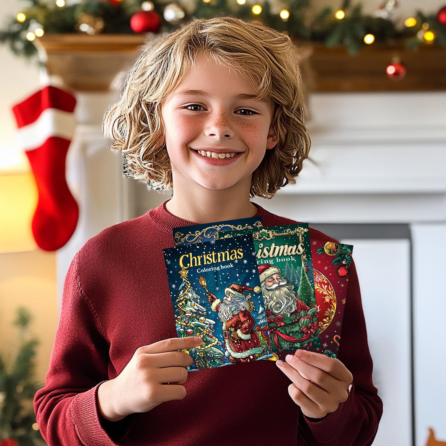 Enxhz 48 Pack Christmas Coloring Books Party Favors for Kids Girls Boys, Bulk Xmas Holiday Coloring Books, Xmas Stockings Goodie
