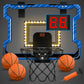 Hyes Mini Basketball Hoop Indoor With Scoreboard/Led Light, Glow In The Dark Door Basketball Hoop, Basketball Toy Gifts For Kids