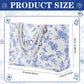 Sunnymove Mahjong Tote Bag - Canvas, 24"x13"x4.7", Blue Chinoiserie Design, Perfect for Game Lovers and Daily Storage