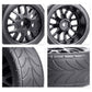 GoHobby 4PCS 1/10 RC On-Road Tires & Wheels 12mm Hex Preglued for Tamiya HSP HPI RC Racing Car