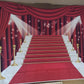 Inrui Red Curtain Stage Photography Background Red Carpet Film Red Curtain Stars Celebrity Party Banner Backdrop (7X5Ft)