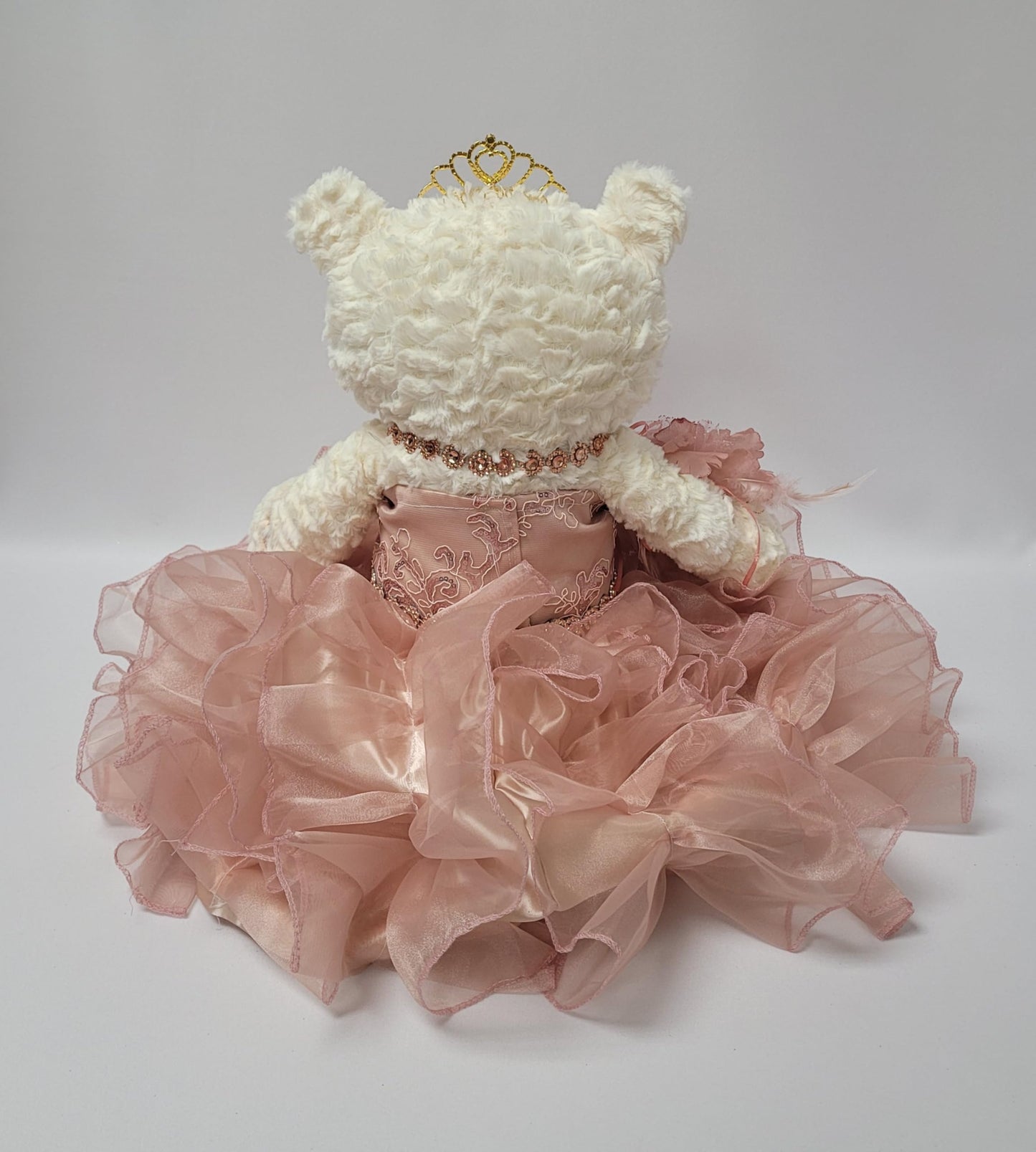 Kinnex 20'' Quince Anos Quinceanera Teddy Bear Doll With Dress - Arc16831-30R (Rose Gold)