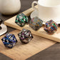 Large D20 Metal DND Dice DNDND 33mm Metal Dice with Gorgeous Gift Box for Dungeons and Dragons (Blue Stripe)