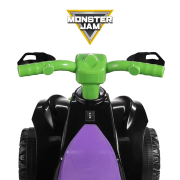 Monster Jam 6V Atv Quad For Kids - Powerful And Safe Ride-On Toy With Rechargeable Battery - Forward And Reverse Driving - Max Weight Capacity Of 55 Lbs - Ages 2-3 Years