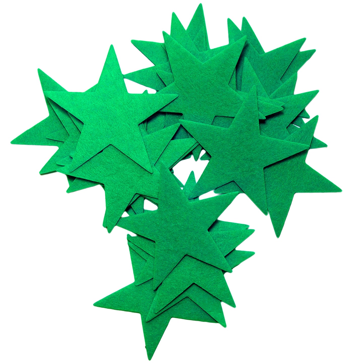 Playfully Ever After 1.5 and 3 inch Combo Size Felt Star Stickers 46pc (Green)