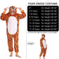 WAFUNNE Animal Onesie Costume for Kids Child Boys Girls Womens Mens Cosplay Halloween Costumes Easter Onesies Orange Tiger 130