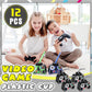 Mifoci 12 Pcs Plastic Video Gaming Party Favor Gift Supplies Cups With Straw And Lid,10Oz Gamer Birthday Party Video Game Shape
