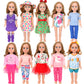 Msyo 18 Inch Doll Pajamas And Slippers Set- Animal-Themed Cozy Pajama Clothes With Fuzzy Slippers,18 Inch Doll Accessories Bundl