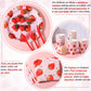 Ziliny 350 Pcs Strawberry Party Supplies Tableware Set Disposable 9   7   Paper Plates 9 oz Cups Cutlery Napkins Dinnerware